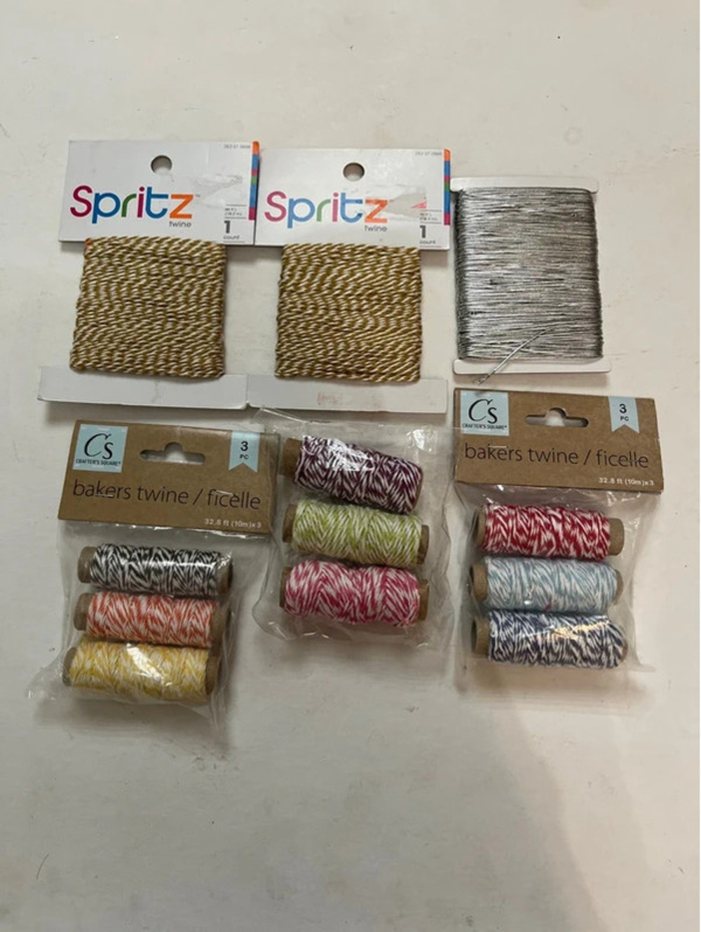 Different colored threads